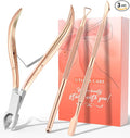 Utopia Care Cuticle Trimmer with Pusher, Nail Trimmer Set, Professional Manicure & Pedicure Kit, Cuticle Remover Tool Kit, Rose Gold