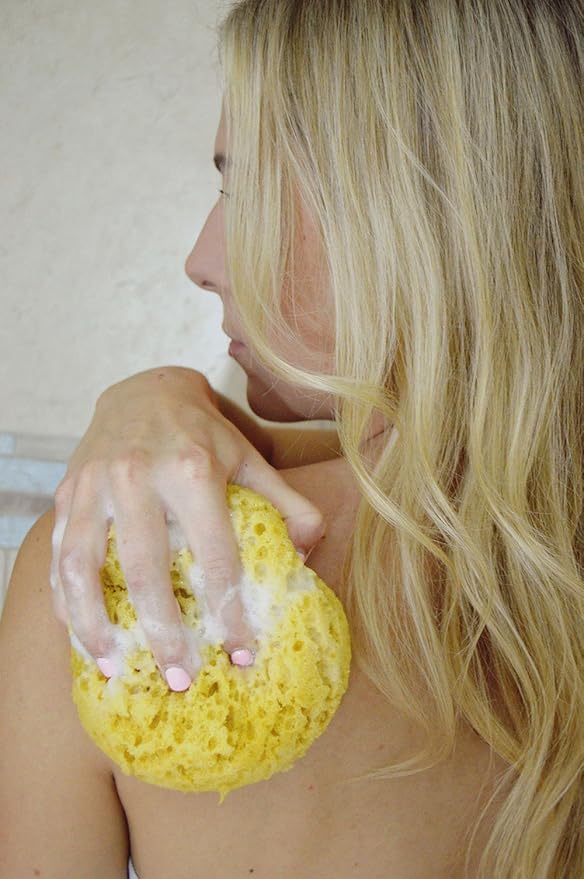 PARADISO Evriholder Sea Foam Body Sponge for Scrubbing and Exfoliating, Set of 2, Large Srubbing Loofah for A Relaxing Shower or Bath