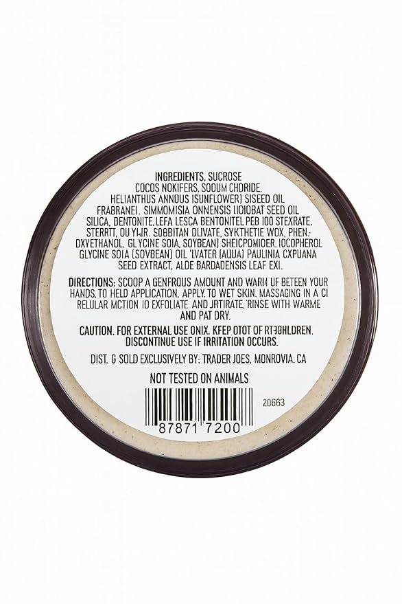 Trader Joe’s Brazil Nut Body Scrub, 8 ounces (227 grams)