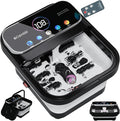 OOAMBB Collapsible Foot Spa with Heat, Bubble,Temp Control,Remote Control, Color Touch Screen Foot Bath Massager with 6 Massage Rollers,Foot Soaking Tub (Black)