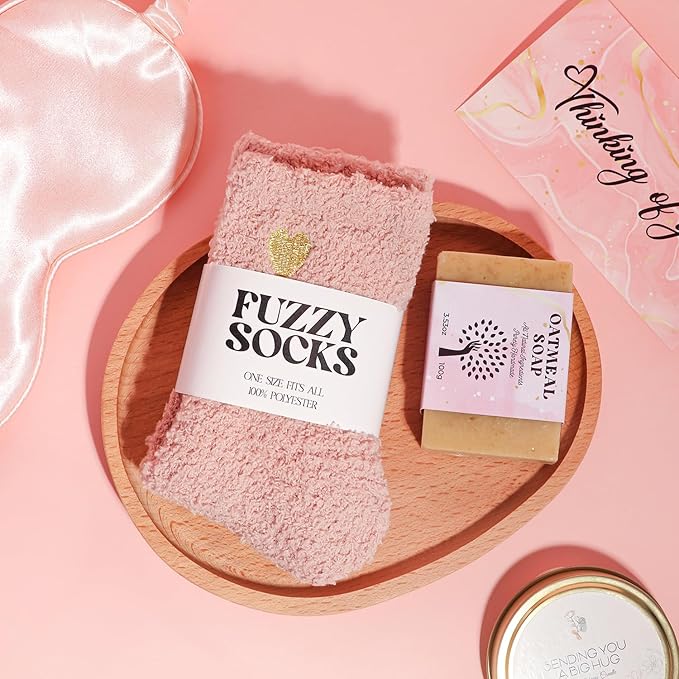 Gifts for Women, Unique Care Package Self Care Gifts for Women with Luxury Flannel Blanket, Relaxing Spa Gift Box, Thinking of You Basket for Her Sister Best Friends