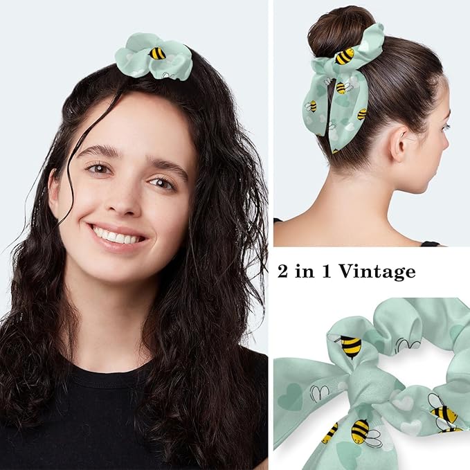 Women Working Cap with Buttons Bouffant Hat Autumn Leaves Nurse Scrub Caps Long Hair