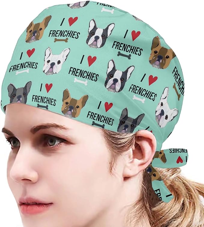 JoyLamoria Novelty Printed Cap with Sweatband Women Men Adjustable Tie Back Hats for Paiting