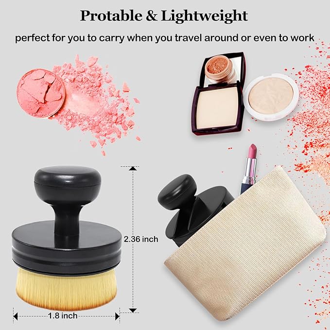 Extra Large Body Makeup Brush For Self Tanner, Wide-headed Kabuki Foundation Tanning Brush Streak-Free Blending Applicator for Leg, Back & Full Body, Bronzer, Lotion Tan Mousse, Wet&Dry Use