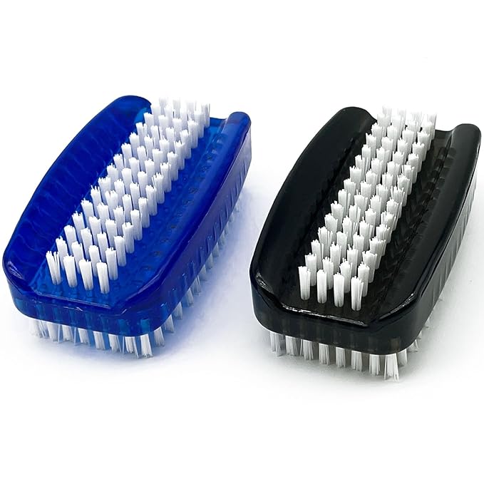 GKETN Nail Brush for Cleaning Fingernails 2 Sided Nylon Bristles Fingernail Brush for Cleaning Nail Scrubber Scrub Clean Soft Stiff Nail Scrub Brush, 2 Pack