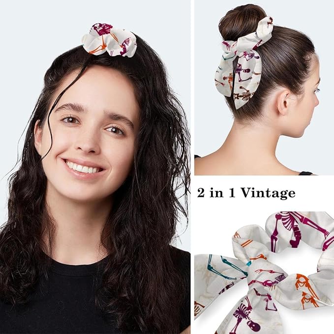 Women Working Cap with Buttons Bouffant Hat Autumn Leaves Nurse Scrub Caps Long Hair