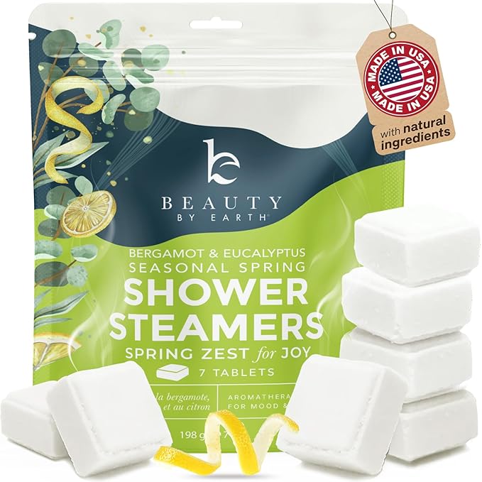 Shower Steamers Aromatherapy - USA Made with Natural, Organic Ingredients & Eucalyptus Essential Oil, Mothers Day Gifts for Mom, Large Shower Bombs, Energizing Sport Shower Tablets for Men & Women
