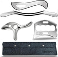 Muscle Scraper Tool Set, Stainless Steel IASTM Tools, 4 Piece, for Physical Therapy and Pressure Point Trigger Point Massage Tool for deep Tissue Pain Relief