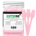 Kopperko Mini Face Cream Spatula (2.5", 500 Pack) - Small Lotion Spatula Tool for Skincare, Creams & Crafts | Skincare Applicator for Mixing, Cosmetic, Face Mask | Disposable Makeup Paddles | Pink