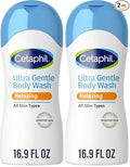 Cetaphil Ultra Gentle Refreshing Body Wash, For Dry to Normal, Sensitive Skin, with Aloe Vera, Calendula, Vitamin B5, Hypoallergenic, Fragrance Free, Dermatologist Tested, 16.9oz (Pack of 2)