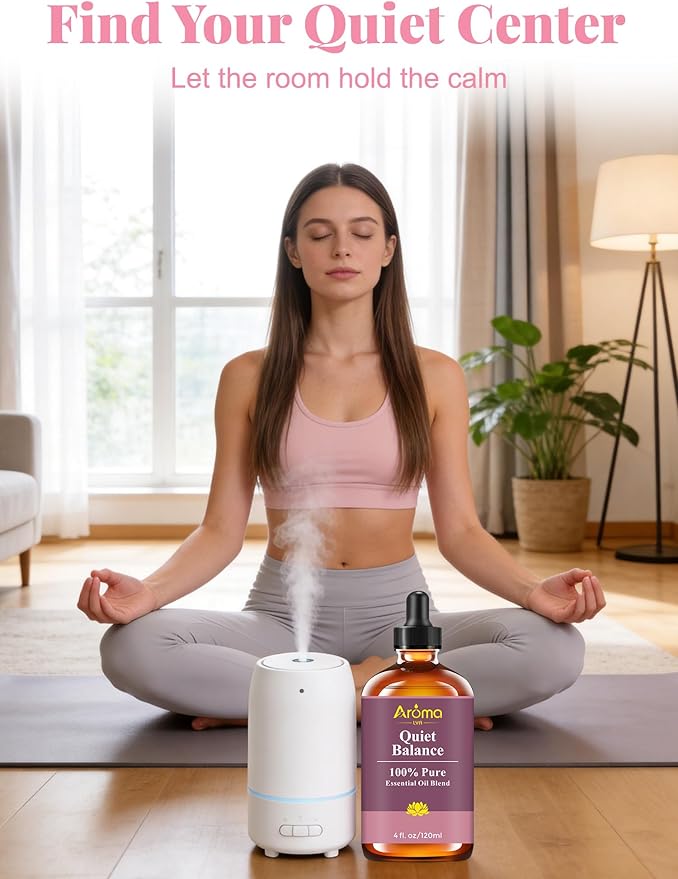 Quiet Balance — A 100% Pure Essential Oil Blend Grounded Woods-and-Resin Blend that Helps Your Space Feel Still, Centered, and Quietly Calm