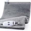 Weighted Massaging Heating Pad,Heating Pads for Back and Shoulders,Heated Pad for Pain Relief, 3 Heat Settings 6 Massage,18 Relaxing Combinations,Auto Off,Gifts for Women Men, 20"*24", Light Grey