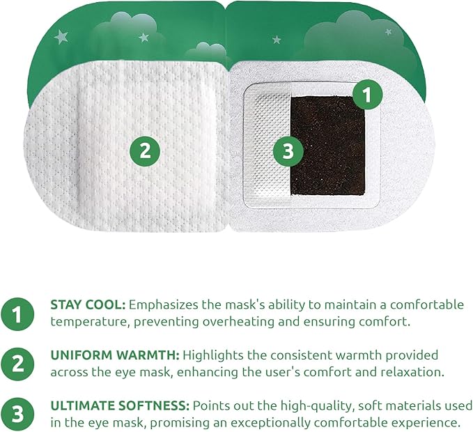 SaluVera Steam Eye Mask for Dry Eyes with 5 Eyelid Cleansing Wipes, Self Heating Eye Compress for Dry Eyes, Soothe and Relax with 40-50 min Spa Eye Mask, Self Warming Eye Masks for Well-Being 16 pcs