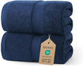 REDKISS 2 Pack 70"x35" Extra Large Bath Sheets for Bathroom - 100% Cotton Soft Fluffy Quick Dry Lightweight Towels for Tall or Curvy Adults, Full Body Coverage Shower, Pool, Yoga Travel, Blue