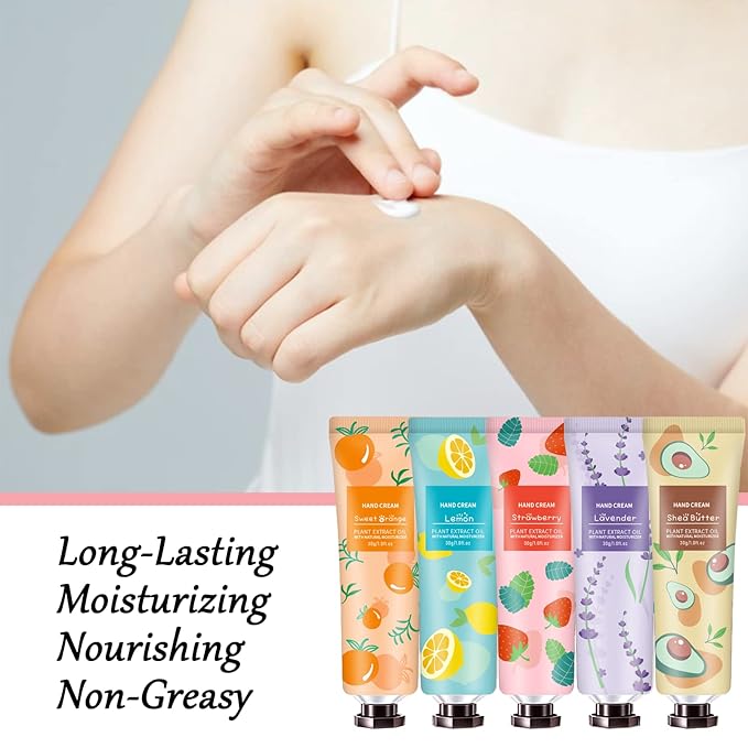 10 Pack Hand Cream for Dry Cracked Hands,Mothers Day Gifts,Teacher Appreciation Gifts,Nurses Week Gifts,Birthday Gifts for Women,Natural Plant Fragrance Mini Hand Lotion Moisturizing Hand Care Cream