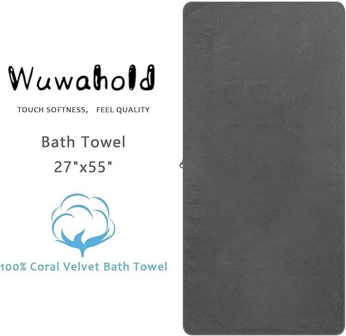 4 Pack Bath Towel Set, Waffle Bath Towel Set, Microfiber Super Soft Highly Absorbent, Sturdy Quick Drying Towels for Bathroom, Gym, Sports, Yoga (4 Piece 27" x 55", 4Purple)