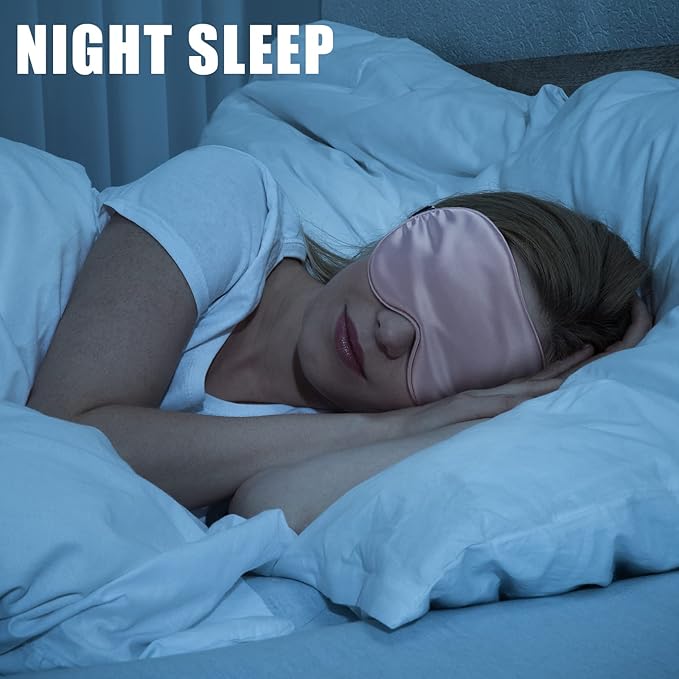 Tarpop 12 Pcs Silk Sleep Eye Mask with Adjustable Strap Eye Cover for Sleeping Blindfold for Women Men Travel Rest