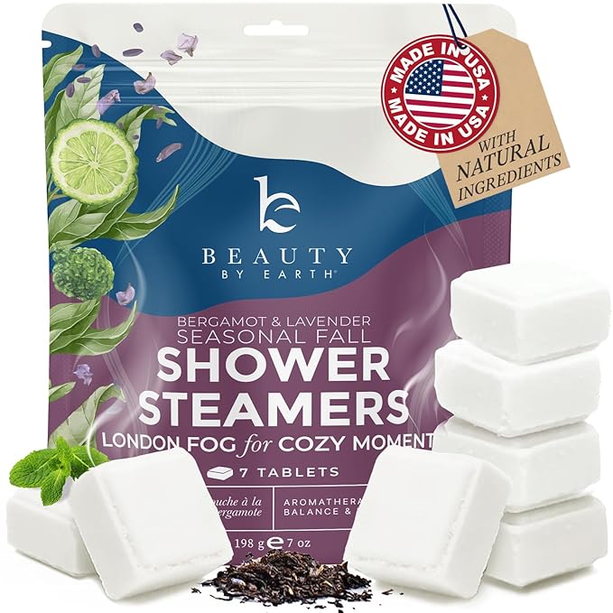 Lavender Shower Steamers Aromatherapy – USA Made with Bergamot Essential Oil, Mothers Day Gifts for Mom, Relaxation Gifts for Women & Men, Self Care Spa Day Essentials, Stress Relief & Relaxing Gifts