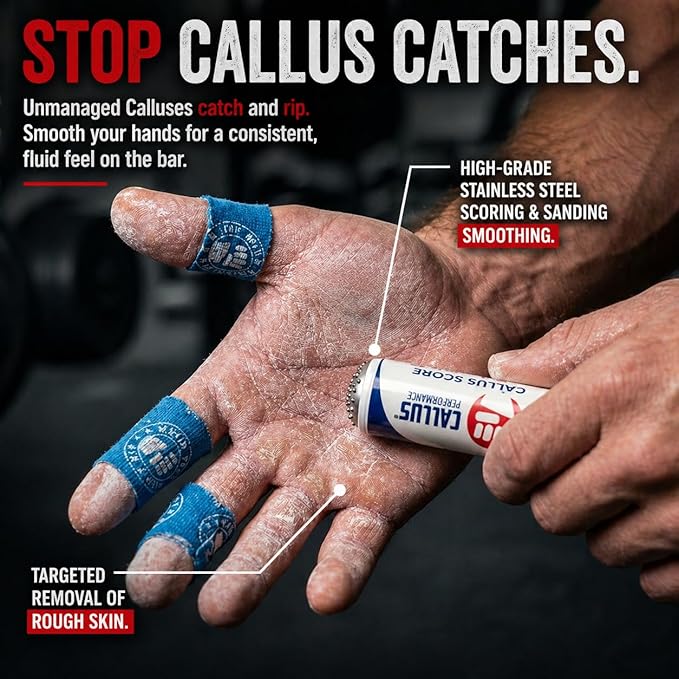 Hand Callus Shaver & 2 Smoothers | Precision Removal Tool for Weightlifters & Functional Fitness | Safe Alternative to Razors | Prevent Rips