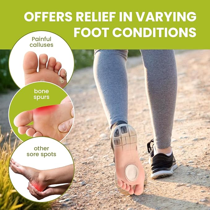 Bukihome Extra Thick Callus Remover,Felt Callus Pads,Protect Calluses from Rubbing on Shoes，Reduce Foot and Heel Pain，Self-Stick Pedi Cushions，Pack of 36,Multi-Size