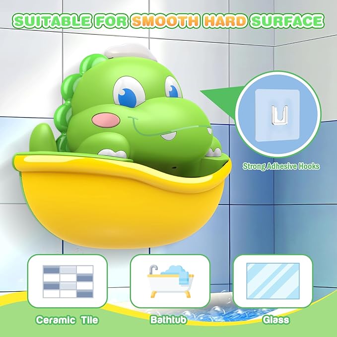 Baby Bath Toys Light Up Bath Bubble Machine with Colourful Light Bathtime Shower Bath Toys for Kids Ages 1-3 4-8 Birthday for Toddler Boys Girls