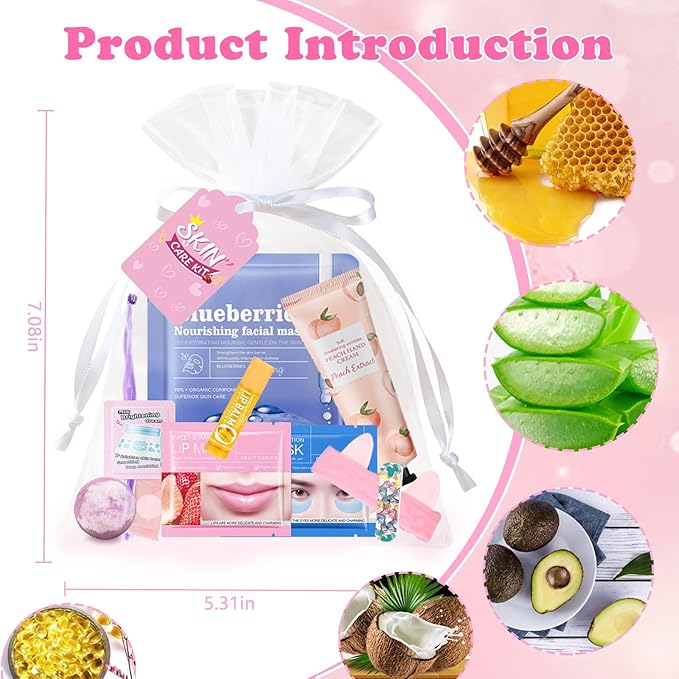 156 Pcs Spa Party Supplies Bulk Gifts for Women, Include Facial Mask, Face Cream, Hand Creams, Lip Balms, Under Eye Patches, Lip Mask, Foot Bath Bombs, Sleepover Spa Party Favors