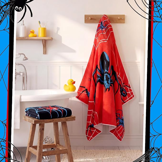 Peryiter 2 Pcs Spider Beach Towel Quick Dry Towels Swimming Bath Shower Pool Travel Trips Vacations Absorbent Soft Beach Blanket(Bright Spider, 50 x 30 Inches)