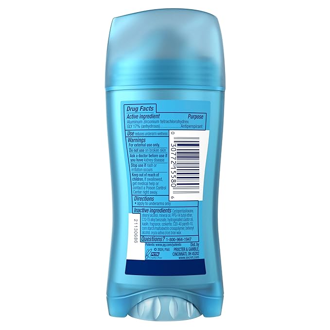 Secret Fresh Antiperspirant Deodorant for Women, 72hr Breathable Sweat & Odor Protection, Instant Freshness & Gentle, PH Balancing Minerals, Invisible Solid, Soapy Bubble Bath Scent, 2.6 oz
