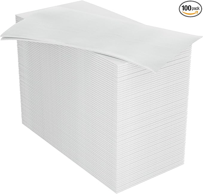 100PACK Disposable Hand Towels for Bathroom, Soft and Absorbent Paper Guest Towels Disposable Decorative Bathroom Hand Napkins for Kitchen, Parties, Weddings, Dinners