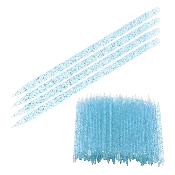 100 pieces disposable cuticle pusher, cuticle pusher remover cleaner for fingernail, cuticle cleaning and nail care for beginners and professional nail technicians(blue)