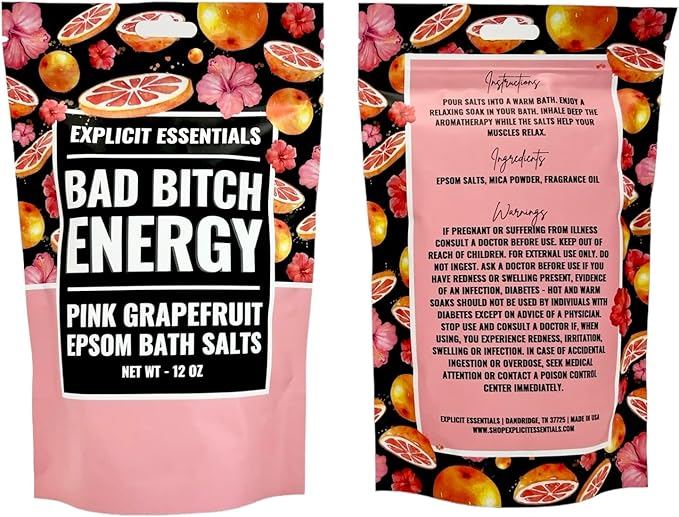 Explicit Essentials Bath Salts for Women, 12oz Tropical Refresher Epsom Salts