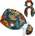 Scrub Cap with Hair Scrunchy, Ponytail Holder Surgical Cap