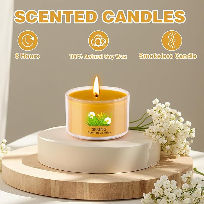 Aromatherapy Scented Candles 20 Pack - Small Candle Gift Set for Women with 10 Scents, 35g Long-Lasting Soy Wax Candles for Relaxation, Yoga, Bath, Home Decor, Mother's Day, Birthday Present