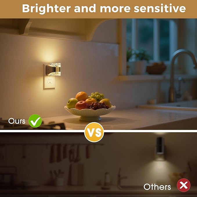 L LOHAS LED 2 Pack 3CCT Night Lights Plug into Wall, 3000K/4000k/5000K Adjustable Color Temperature Night Light,Bubble Nightlight with Dusk to Dawn Sensor for Rooms Bathroom Hallway