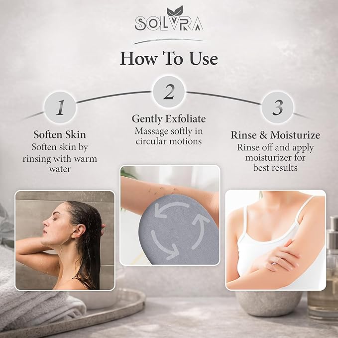 Exfoliating glove for Shower & Exfoliating body scrubber – 100% Vegan Viscose Kessa Mitt for Dead Skin Removal, Self-Tan Fade & Keratosis Pilaris –Dual-Texture Glove for Spa & Massage (1 Pack Gray)