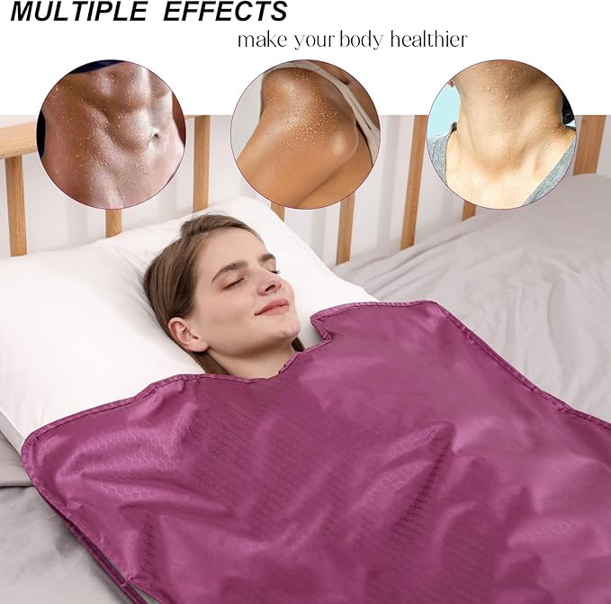 Infrared Sauna Blanke, Heat Healer Sauna Blanket Wrap, Portable Sauna Blanket for Fast Recovery, Blanket Sauna for Home Relaxation, Professional Blanket Sauna with 77–185 °F Temp Range