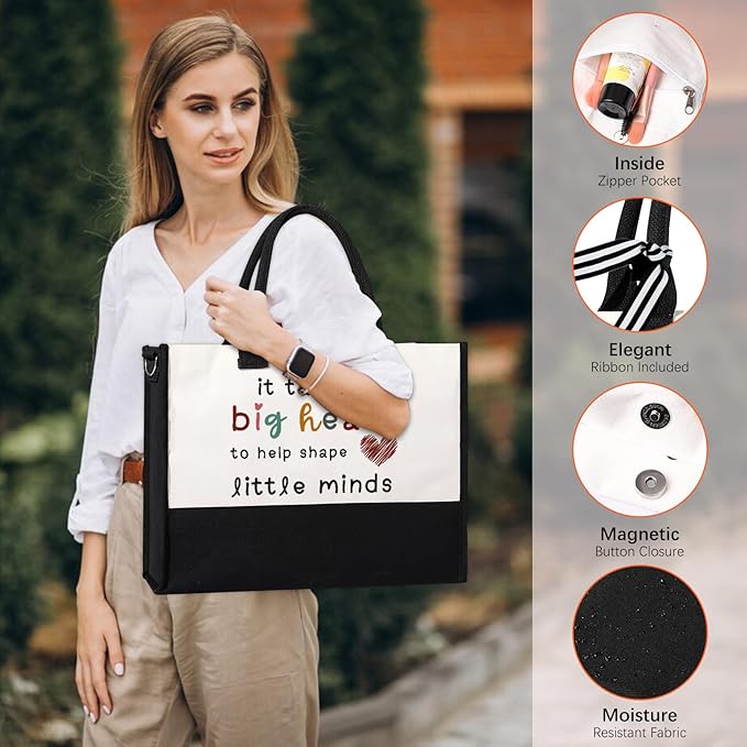 UAREHIBY Teacher Appreciation Gifts for Women,Thank You & End of Year Gifts for Women Teachers Set from Students,Valentine Christmas Birthday Gift with Tote Bags