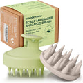Silicone Scalp Scrubber for Dandruff – Serum, Balm, & Hair Oil Applicator – Scalp Massager Hair Growth for Men, Women – Shampoo Massager Brush or Head Scratcher – Alternative to Shower Comb (Green)