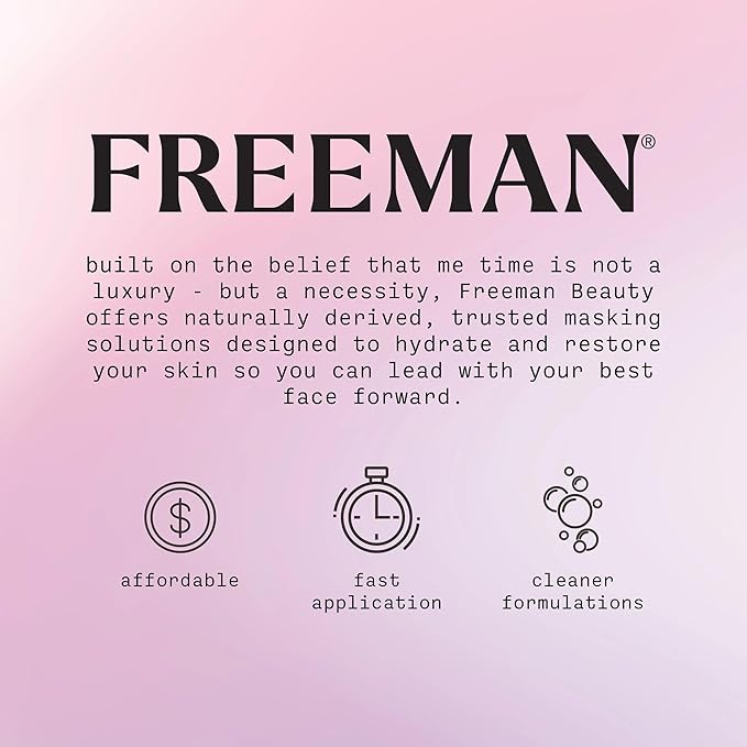 Freeman Exotic Blends French Pink Clay Peel-Off Face Mask, Pore Clearing Facial Mask, Detoxifies & Removes Impurities, Clean Skincare, For Normal & Combination Skin, 6 fl. oz./175 ml. Tube
