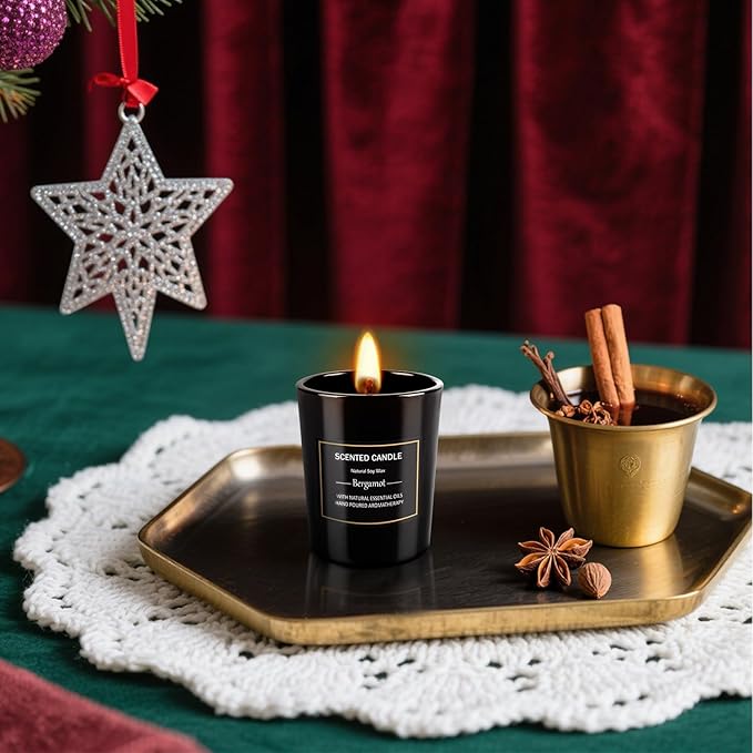 12 Pack Scented Black Candles Gift Set, Natural Soy Wax Aromatherapy Candles for Home, 12 Fragrances, Perfect for Stress Relief, Meditation, Bathroom, Bedroom, Birthday Gifts for Women & Men