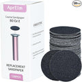 120pcs Replaceable Sandpaper for Electric Foot Callus Remover, Coarse/Medium/Fine Electric Foot File Replacement Pads (Coarse 80 Grit)
