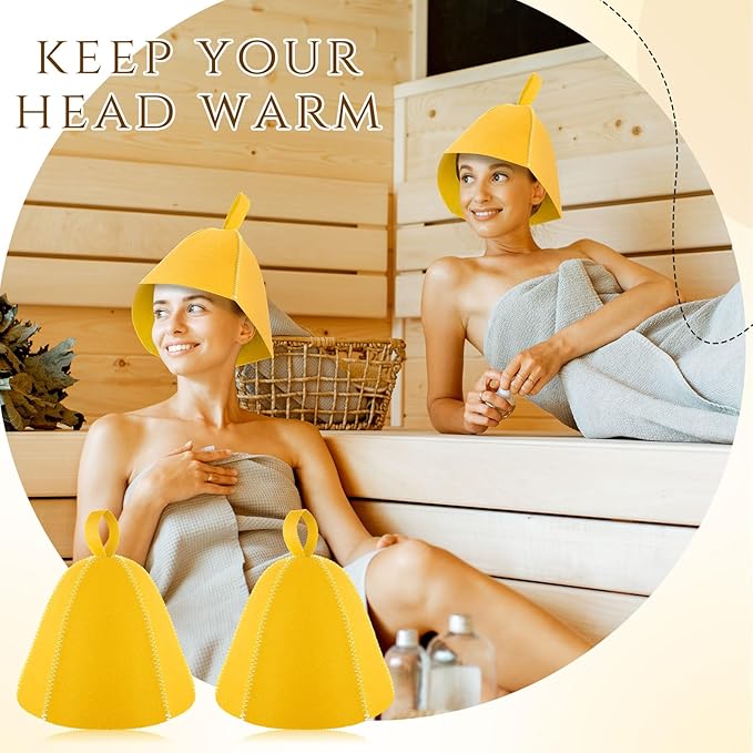 JaGely Sauna Hat for Men Women Sauna Hat Vaporarium Cap Russian Banya Cap for Bath House Accessories