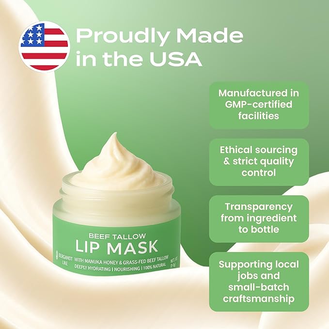 Body Restore Collagen Lip Mask – Mothers Day Gifts for Mom, Hydrating Lip Treatment, Birthday Gifts for Women, Self Care Spa Gifts – Bergamot