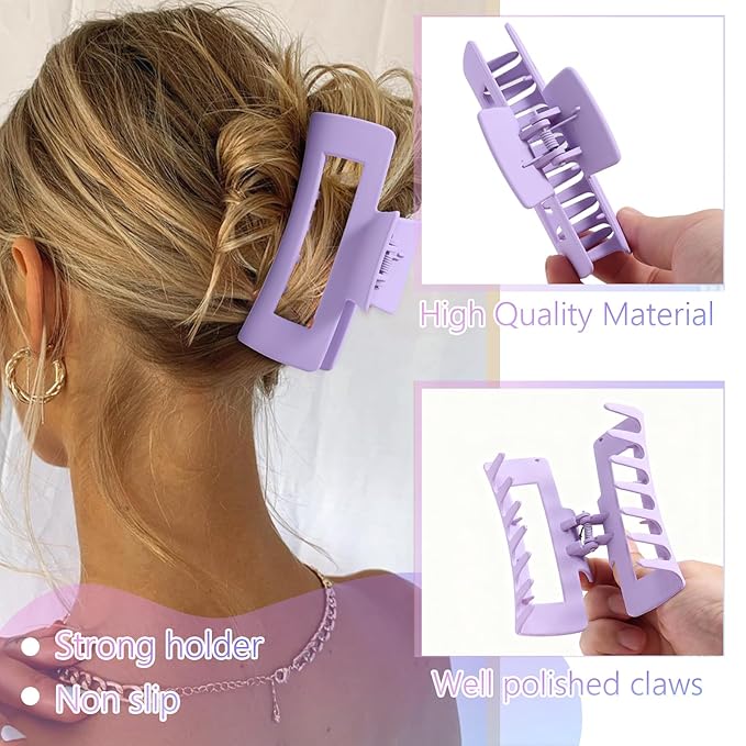 Giesiery SPA Headbands and Wristband Set for Face Washing with Clear Bag Cute Skincare Makeup Headband Wrist Bands Hair Clips for Women Teenage Girls Gifts Trendy Stuff Tie-dye Purple