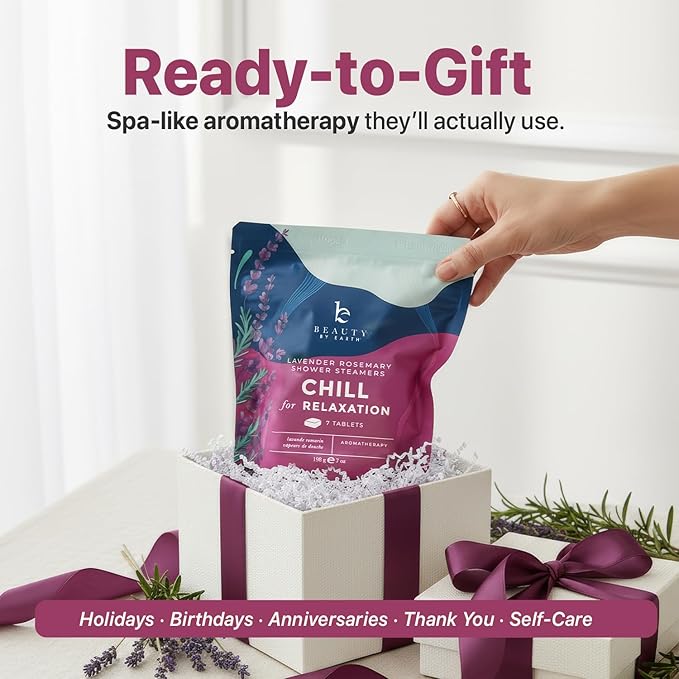 Shower Steamers Aromatherapy - USA Made with Natural Ingredients & Lavender Oil, Mothers Day Gifts for Mom, Large Shower Bombs for Stress Relief, Relaxing Spa Gifts for Women & Men, New Mom Gifts