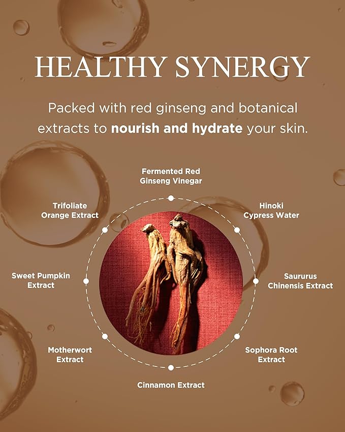 DANAHAN Bonyongo Red Ginseng Vinegar Toner – Rich Essence Toner for Dry & Mature Skin | 6-Year Fermented Ginseng for Anti-Aging & pH Balance | Korean Hanbang Skincare, 5.07 fl oz