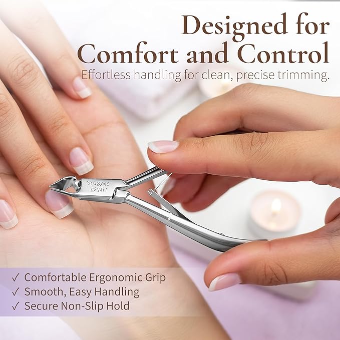 Professional Cuticle Cutter Trimmer Manicure Tools with Double Spring– Perfect Nail Care Tool for Manicure & Pedicure Beauty at Home/Spa/Saloon