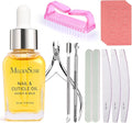 MelodySusie 14PCS Manicure Tools Kit Nail Care Kit with Nail File,Cuticle Trimmer and Pusher,Mini Sandpaper,Nail Brush and Cuticle Oil 25ML