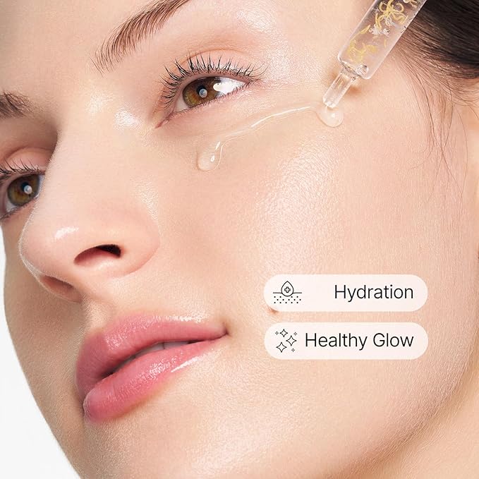 SUNGBOON EDITOR Glow Intensive Silk Peptide Ampoule, Copper Peptides Serum for Face with Collagen & Multi Peptides, Hydrating Korean Skincare Facial Serum for Smooth-Looking Skin, 1.35 fl oz