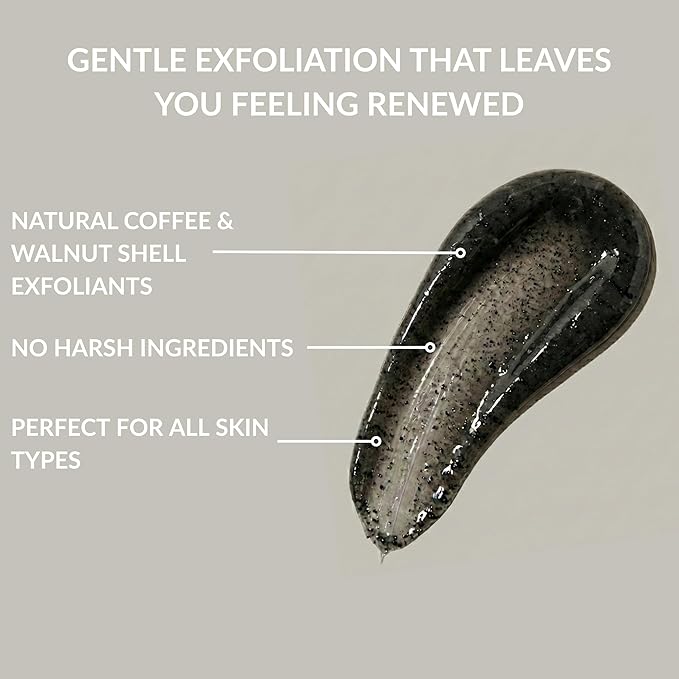 SpaScriptions Exfoliating African Black Soap Body Wash - 32 fl oz Moisturizing Scented Body Scrub with Charcoal & Coconut for Glowing Skin and Gentle Cleansing Natural Exfoliants, Paraben Free